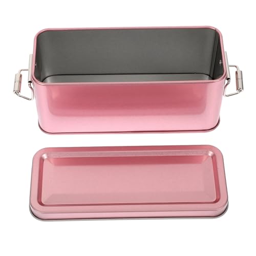 Boîte en métal de qualité supérieure rectangulaire avec couvercle or rose