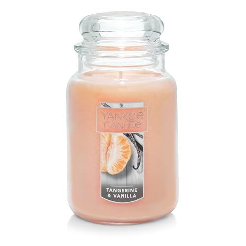 Yankee Candle Tangerine & Vanilla Scented Classic 22oz Large Jar Single Wick Candle Over 110 Hours of Burn Time