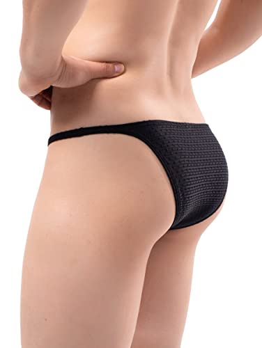 iKingsky Men's Silky Cheeky Briefs Sexy Pouch Bikini Underwear Stretch Bluge Mens Under Panties3