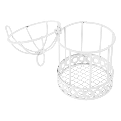 CVUTOVO Mini Vogelkäfig Deko Aufbewahrungsbox für Schmuck und Süßigkeiten Eleganter Tisch Organizer für Kinderzimmer Dekorativer Eisenkerzenhalter für Ringe