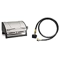 Cuisinart Grillster 8,000 BTU Portable Propane Tabletop Gas Grill and Cuisinart 4 Foot LP Adaptor Hose