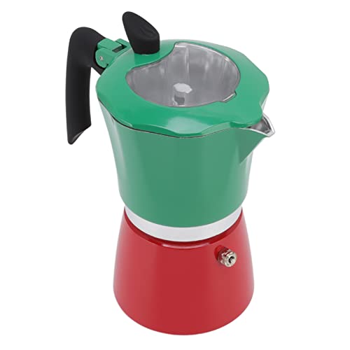 OFFAXE Final de tetera de aluminio portátil, tetera con infusor de tapa transparente para la oficina de acampar de viajes en cafeterías, 3 tazas de inducción de gas compatibles (No. 6 Pot 300ml)