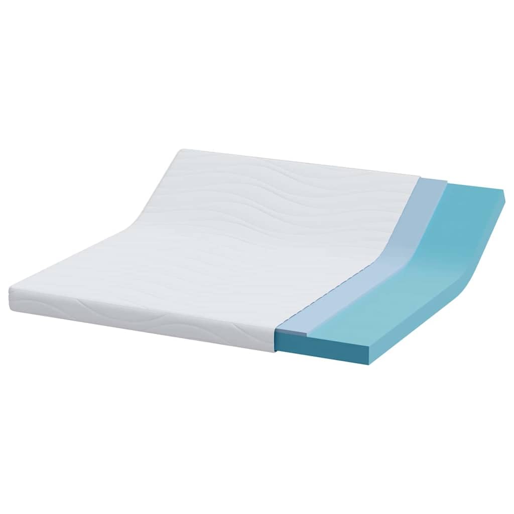 Materasso bianco 200 x 200 cm con memory foam a freddo, comfort per chi dorme sul fianco, adatto per chi soffre di allergie, altezza 13 cm
