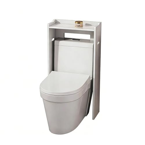 Image of LYGXKRVU Over The Toilet Storage Cabinet,Wooden Freestanding Rack,Acrylic Glass Doors Organizer,Bathroom Storage Cabinet,Clearance Over The Toilet Storage(18.8 * 37.4in)