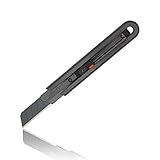 G12013 Snap-off Box Cutter Black, Ultra-Sharp Retractable Utility Knife with 2 Self-Loading Blades
