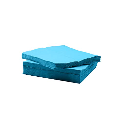 Serviettes papier bleu vif pour anniversaire et cocktail de 96 pièces