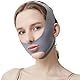 MKVZIYE V-förmige Gesichtsmaske, wiederverwendbare V-förmige Maske, Lifting-Maske zum Entfernen von Doppelkinn, atmungsaktive V-förmige Gesichtsbandage für Doppelkinn und schlaffe Gesichtshaut