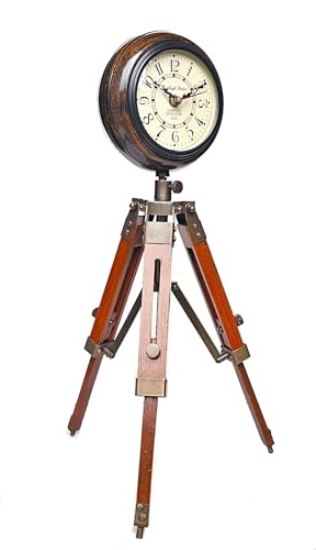 Reloj de escritorio para regalo original de oficina y salón con trípode 3