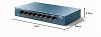 TP-Link TL-LS108G LAN Switch 8 Port Netzwerk Switch (Plug-and-Play Gigabit Switch LAN Splitter, Ethernet Hub lüfterlos, Robustes Metallgehäuse) (Packung mit 2) – Ansicht 9
