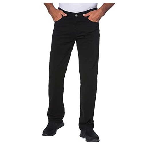 Marina del Rey Herren 5-Pocket Jeans Comfort FIT Peter 66, Dark Blue 2 JP 1880 Herren große Größen bis 70, Hose, Komfortbund, Regular Fit, Stretch, Baumwolle, 5-Pocket-Form 702613 10-, 66, Schwarz (Schwarz 70261410)