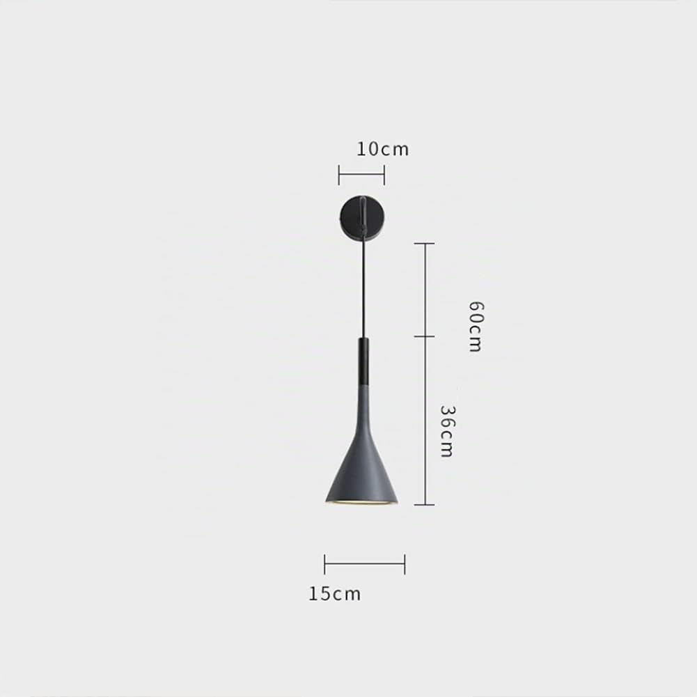 Lampada Da Parete Interno LED 8W 3000K Bianco Caldo Decorazione Applique Da Parete Moderno Nero Metallo Lampada Muro, Per Soggiorno Camera Da Letto Scale Corridoio Ristoranti Luce Notturna