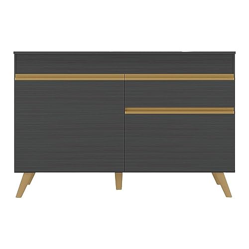 Balcão Cozinha Gabinete Pia 120 cm 2 Portas 1 Gaveta Veneza Gb Multimóveis Preto