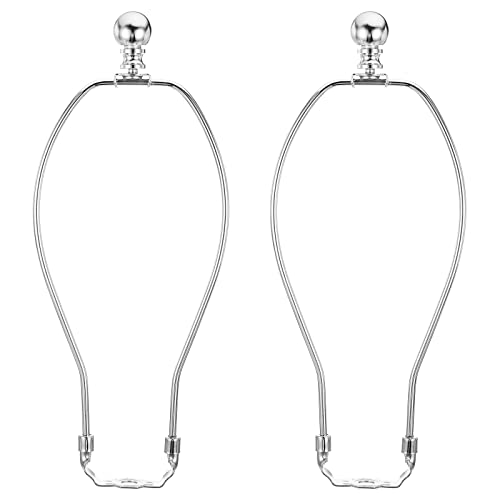 PATIKIL 10.5 Inch Lamp Harp Kit with Finial, 2 Set Detachable Shade Bracket Holder