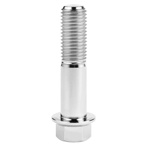 Image of Titanium Bolt M12 30 35 40 45 50 55 60 65 70 75 80 85 90mm Hex Small Flange Head for Motorcycle Car Modification Pack of 4 (M12x50mm Pitch 1.25, Silver)
