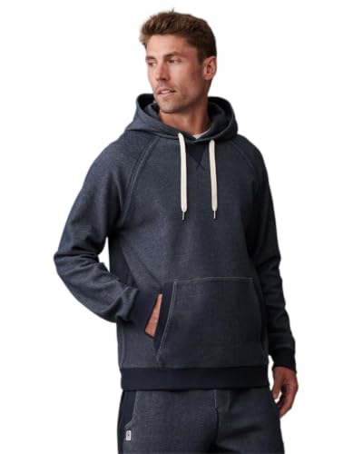 Rhone Heritage Midweight Hoodie, Stretchy Knit Mens Casual Hoodie with Drawcord, Breathable Mens Sweatshirt