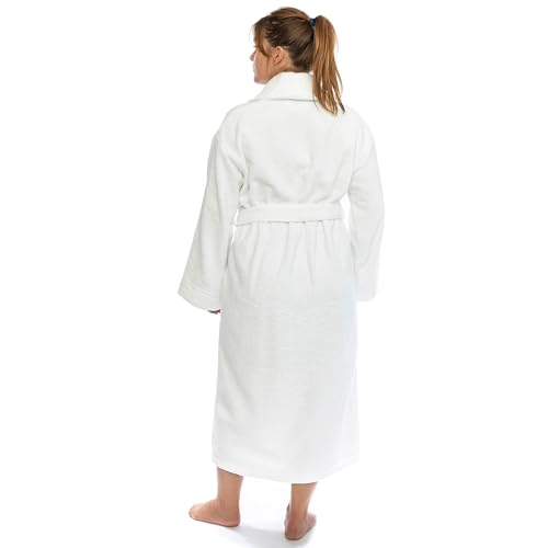 Classic Turkish Towels CTT Premium 100% Turkish Cotton Terry Cloth Bath Robe for Women & Men, Soft & Plush Long Unisex Robe3