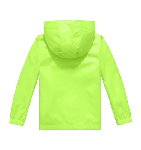 Image of Boys Girls Rain Jackets Lightweight Waterproof Hooded Raincoat Lined Windbreakers for Kids