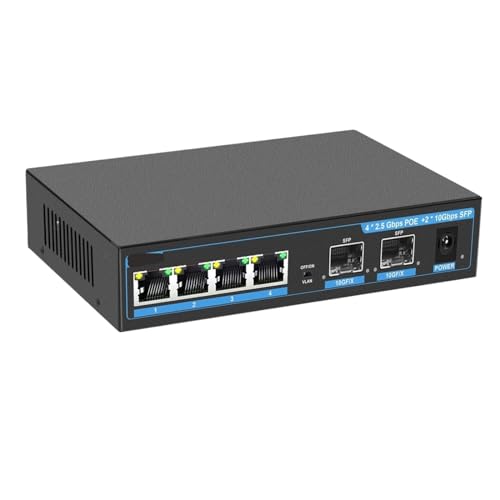 Commutateur POE 2.5G hub LAN non géré à 6 ports ethernet réseau commutateur