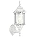 Kichler Chesapeake 17" Outdoor Wall Light in White, 1-Light Exterior Porch Light, Coastal Wall Sconce with Clear Beveled Glass, (17" H x 6.5" W), 49255WH
