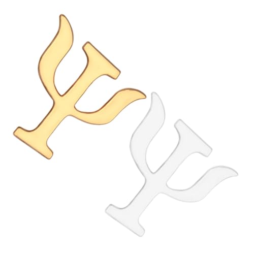 LIFKOME 2 Piezas De Psicología Broche De Solapa Broche Pin Collar Pin Alfabeto Broche Joyería De Traje Pin Para Sombreros Broches Para Mujeres Joyería De Moda Para Baile De