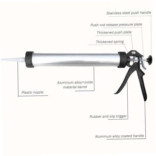Pistolet à calfeutrer double usage colle douce et dure 10 buses - 6