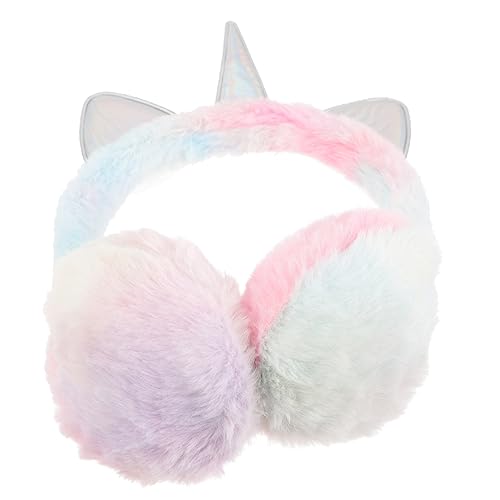 Lovely Unicorn Horn Modeling Design Plush Earmuff Ear Cover Winter Earmuff