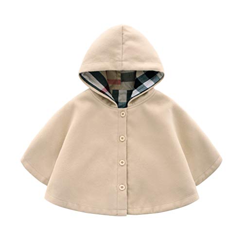 Odziezet Manteau Cap Hiver pour Bébé Enfant Fille Blouson Coupe-Vent Veste Blazar ,B-beige,1-2 ans Cover
