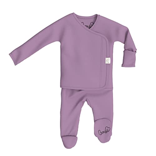 Image of Bonsie Skin to Skin Babywear Footed Bodysuit - Purple Baby One Piece - Fig