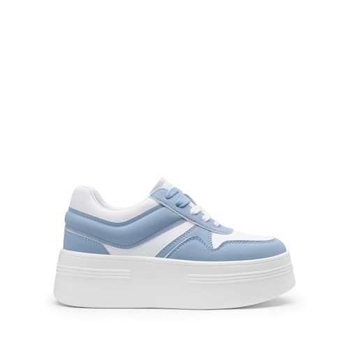 Image of DREAM PAIRS Women's Platform Casual Sneakers | Comfortable High Heel Fashion Walking Lightweight Stylish Classic Casual Sneaker