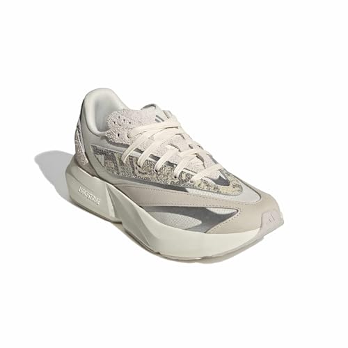 adidas Women's Lightblaze, Off White/Silver Metallic/Grey, 5 - image 4