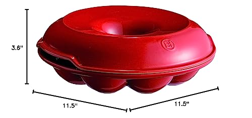 Emile Henry Crown Bread Baker, 11.2", Burgundy,345505