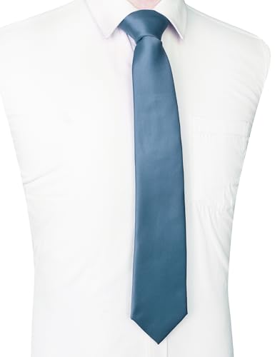Image of JEMYGINS Solid Color Tie Mens Necktie for Business and Wedding