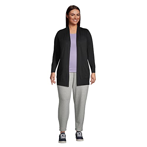 Lands' End Women's Long Sleeve Open Long Cardigan Sweater4