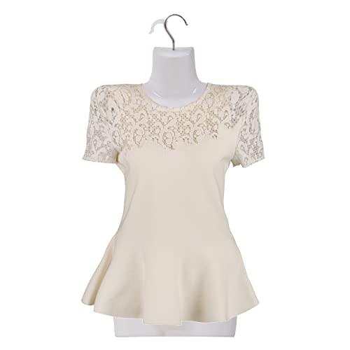 4-Packs Female Mannequin Torso Set 27" Dress Form Hollow Back Half Body Clothing Display Plastic Adult Table Shirt Mannequin Model Stand With Metal Hook For Hanging - Craft Shows Or Design, White #TOP3