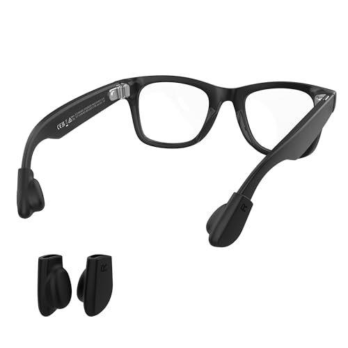 HiBloks Brillen-Ohrpolster für Ray-Ban Meta Wayfarer/Skyler/Headliner Gen 2 Smart Glasses Zubehör, rutschfeste Silikon-Ohrpolster für Meta Gen 2 Smart Sonnenbrillen (1 Paar)