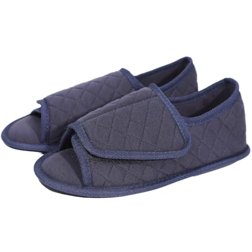 Urbancolor Women Adjustable Indoor Slippers Memory Foam House Shoes Open Toe Diabetic Slipper Arthritis Edema Extra Wide Shoes