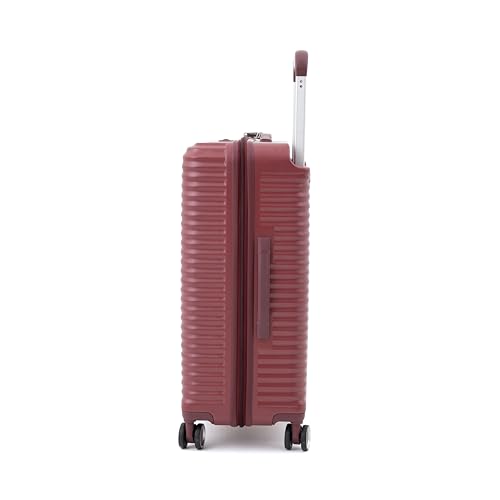 Image of NOVEX Robo Check-in Size Hard Luggage | Unbreakable Polycarbonate Suitcase with 8 Smooth Spinner Wheels, TSA Lock, Anti-Theft Zipper, Lightweight Durable Travel Trolley with 5-Year Warranty - Maroon