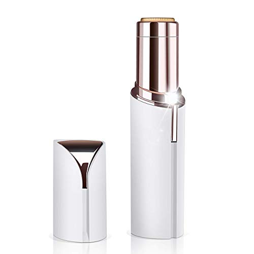 Painless Hair Removal for Women, Painless Premium Eyebrow Trimmer USB Rechargeable Conture Hair Remover and Exfoliation Device for Face and Body with Built-in LED Light Lipstick Style (White) (B08Y57D86Y) Amazon Price History, Amazon Price Tracker
