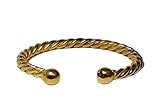 9ct Solid Gold Men's Tight Twisted Wire Torque Bangle, 52g - Fully Hallmarked