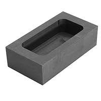 LALAFINA Graphit Barren Form Tiegel Kokille Aus Graphit Hochreine Graphitbarrenform Gold-Silber-Aluminium-Kupfer-Messing-Zink-Legierung Metallgussform, 125g