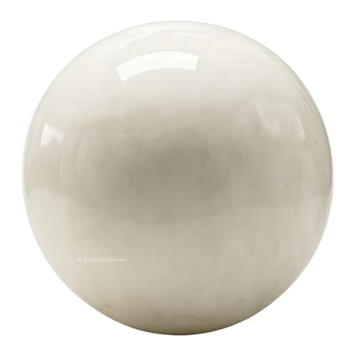 Image of Certified Scolecite Crystal Ball for Meditation - Premium Crystal Vastu Items for Home and Feng Shui Items for Good Luck - Ideal for Pooja Supplies and Spiritual Practices (1.5 inch Inch)