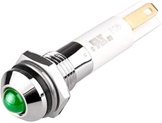 M08R-24G, LED Indicator, 8mm Panel Hole, Round Head Type, Green, 24V DC