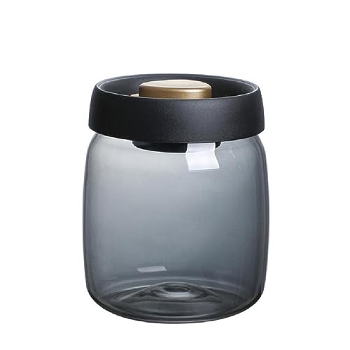 Tarro de cristal para la cocina, bidón de café con tapa hermética, recipiente de cristal para granos de café, recipiente de vidrio resistente al calor, recipiente de vidrio para alimentos y