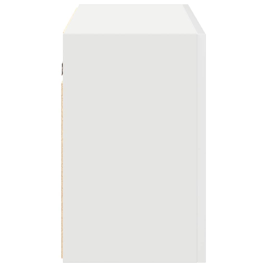 vidaXL Mueble de Pared de baño Madera ingeniería Blanco 100x25x40 cm, aparador de Pared de baño, Armario de Pared de Cuarto de baño, Armario de Almacenamiento de Pared de baño