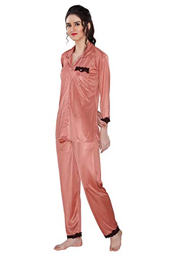 Image of AV2 Women's Satin Solid Pajama Set Pack of 1