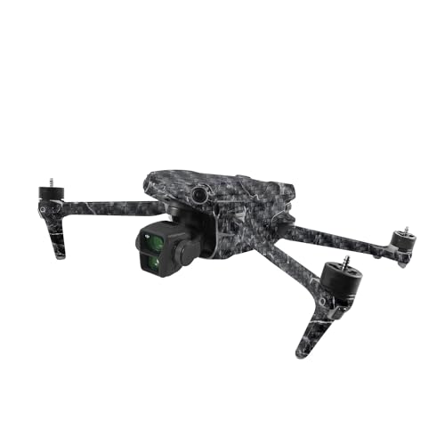 Image of MightySkins Carbon Fiber Skin Compatible with DJI Air 3 - Onyx Marble | Protective, Durable Textured Carbon Fiber Finish | Easy to Apply