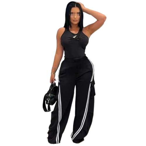 Women's Denim Patchwork Loose Straight Leg Pants Harajuku Oversized Wide Leg Pants Y2K Pants