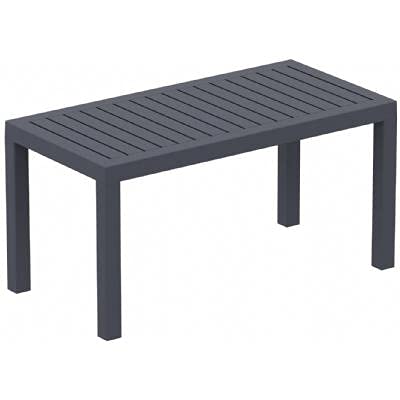 FineFabrics Ocean Rectangle Cofee Table, Dark Gray