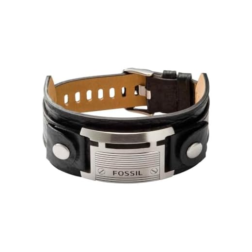 Fossil Herren Armband Fossil Logoplatte