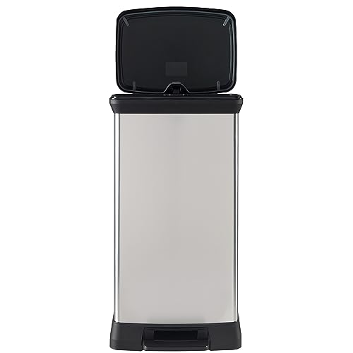 Cubo de basura rectangular Curver Deco Bin 50 litros plateado miniatura 2